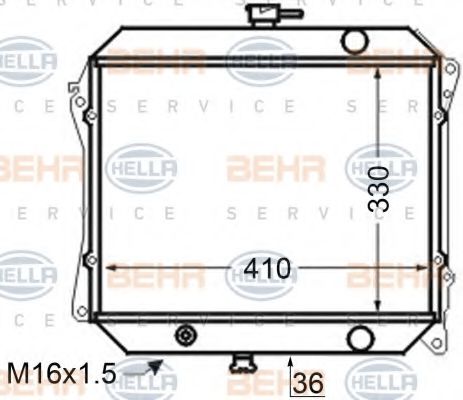 Imagine Radiator, racire motor HELLA 8MK 376 705-521