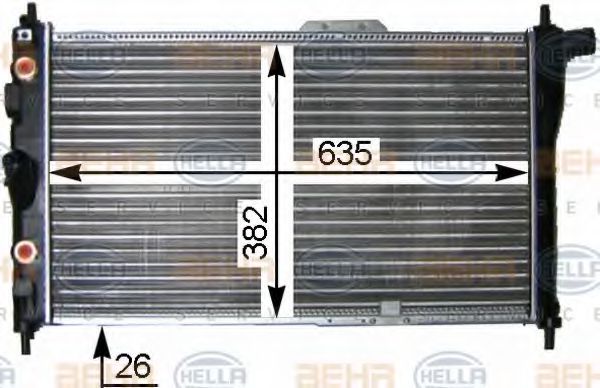 Imagine Radiator, racire motor HELLA 8MK 376 705-581