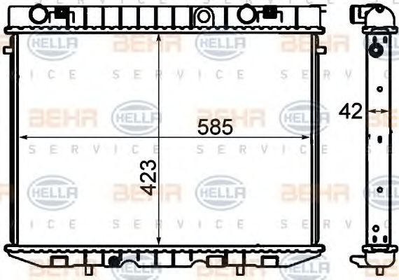 Imagine Radiator, racire motor HELLA 8MK 376 705-621