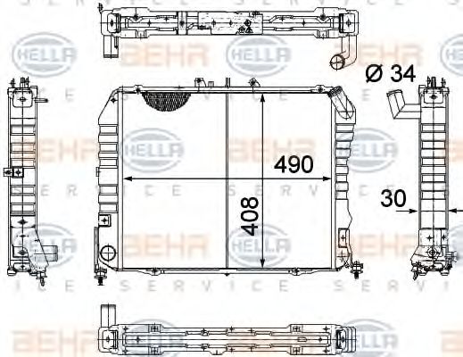 Imagine Radiator, racire motor HELLA 8MK 376 705-701