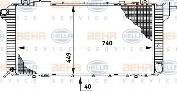 Imagine Radiator, racire motor HELLA 8MK 376 706-001