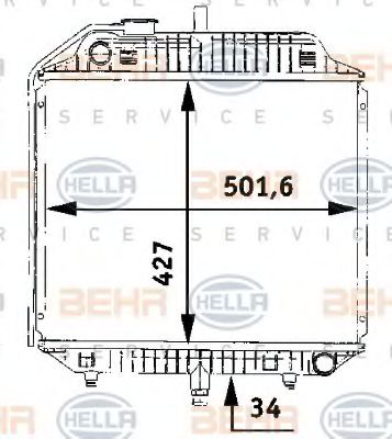 Imagine Radiator, racire motor HELLA 8MK 376 706-201