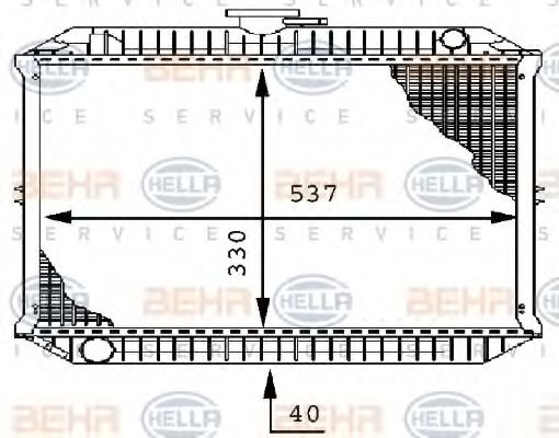 Imagine Radiator, racire motor HELLA 8MK 376 706-251