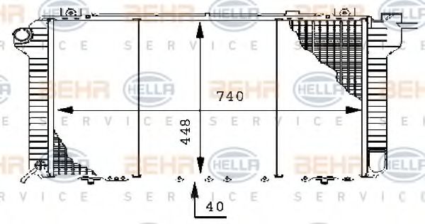 Imagine Radiator, racire motor HELLA 8MK 376 706-271