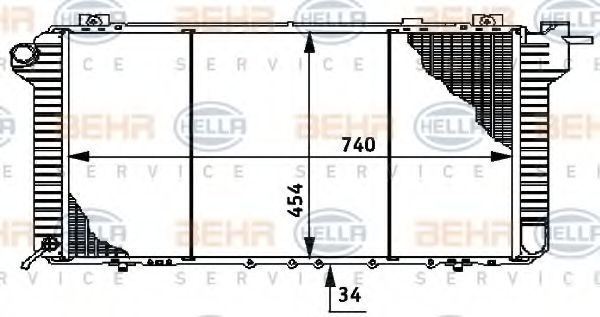 Imagine Radiator, racire motor HELLA 8MK 376 706-281