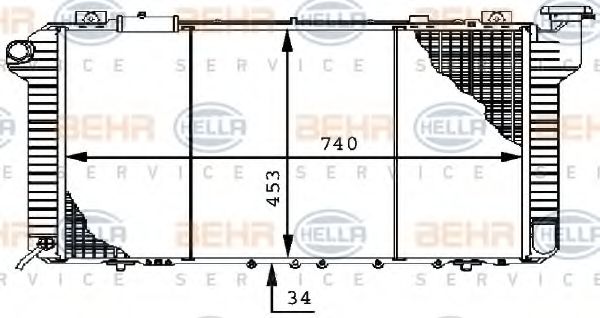 Imagine Radiator, racire motor HELLA 8MK 376 706-291