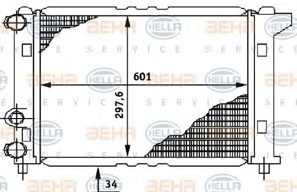 Imagine Radiator, racire motor HELLA 8MK 376 706-311