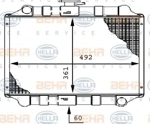 Imagine Radiator, racire motor HELLA 8MK 376 706-351