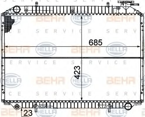 Imagine Radiator, racire motor HELLA 8MK 376 706-431