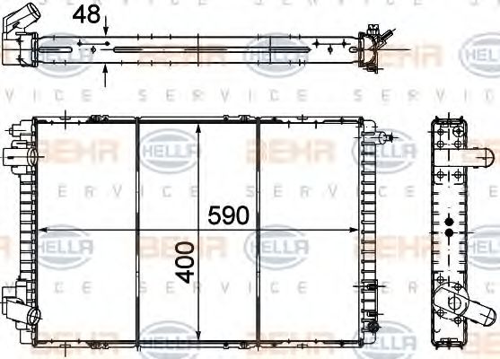 Imagine Radiator, racire motor HELLA 8MK 376 706-501