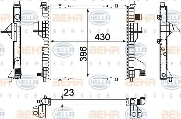 Imagine Radiator, racire motor HELLA 8MK 376 706-541