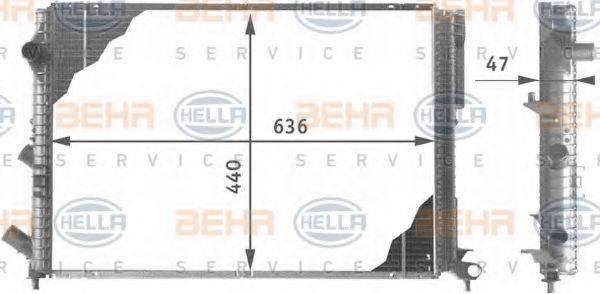 Imagine Radiator, racire motor HELLA 8MK 376 706-561