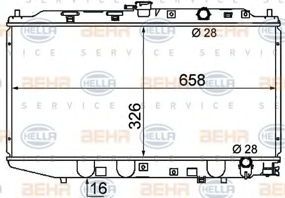 Imagine Radiator, racire motor HELLA 8MK 376 706-681