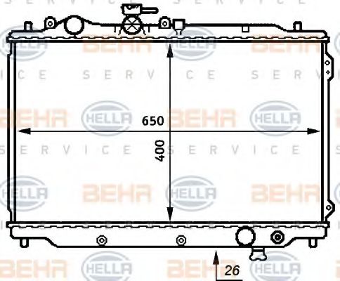 Imagine Radiator, racire motor HELLA 8MK 376 706-711