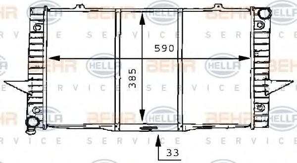 Imagine Radiator, racire motor HELLA 8MK 376 706-751