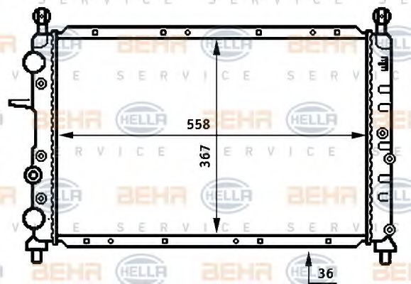 Imagine Radiator, racire motor HELLA 8MK 376 707-001