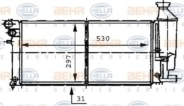 Imagine Radiator, racire motor HELLA 8MK 376 707-081