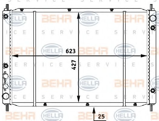 Imagine Radiator, racire motor HELLA 8MK 376 707-201