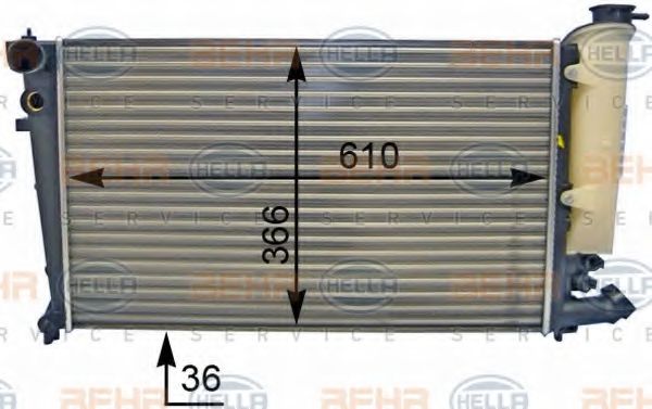 Imagine Radiator, racire motor HELLA 8MK 376 707-261