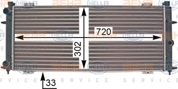 Imagine Radiator, racire motor HELLA 8MK 376 707-301