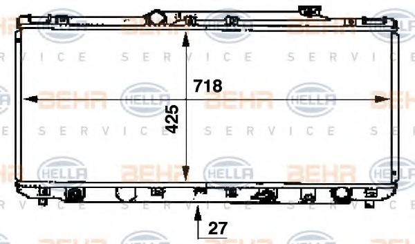 Imagine Radiator, racire motor HELLA 8MK 376 707-391