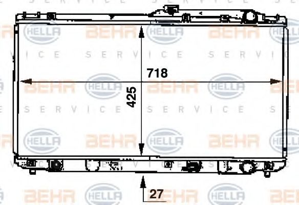 Imagine Radiator, racire motor HELLA 8MK 376 707-401