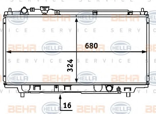 Imagine Radiator, racire motor HELLA 8MK 376 707-474