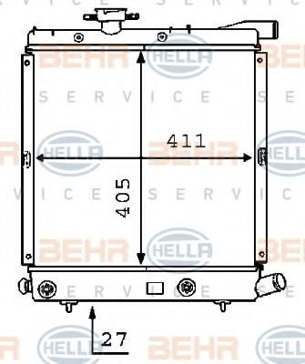 Imagine Radiator, racire motor HELLA 8MK 376 707-481