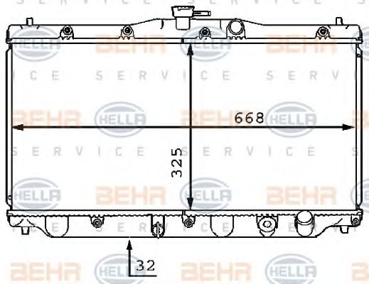 Imagine Radiator, racire motor HELLA 8MK 376 707-501