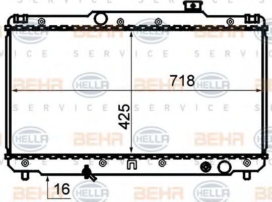 Imagine Radiator, racire motor HELLA 8MK 376 707-511