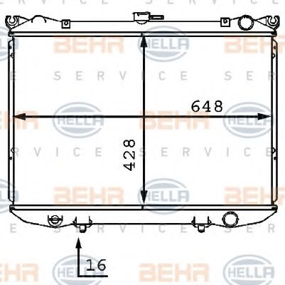 Imagine Radiator, racire motor HELLA 8MK 376 707-561