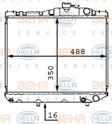 Imagine Radiator, racire motor HELLA 8MK 376 707-571