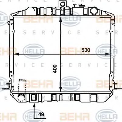 Imagine Radiator, racire motor HELLA 8MK 376 707-601