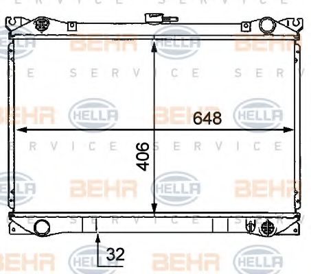 Imagine Radiator, racire motor HELLA 8MK 376 707-631