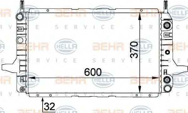 Imagine Radiator, racire motor HELLA 8MK 376 707-681