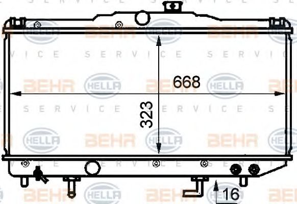 Imagine Radiator, racire motor HELLA 8MK 376 707-711