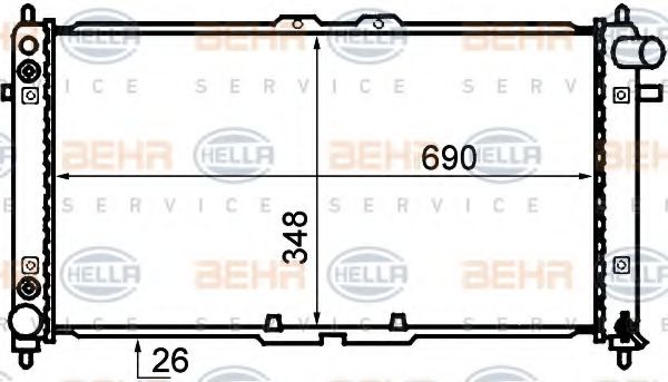 Imagine Radiator, racire motor HELLA 8MK 376 707-761