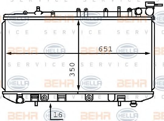 Imagine Radiator, racire motor HELLA 8MK 376 708-001