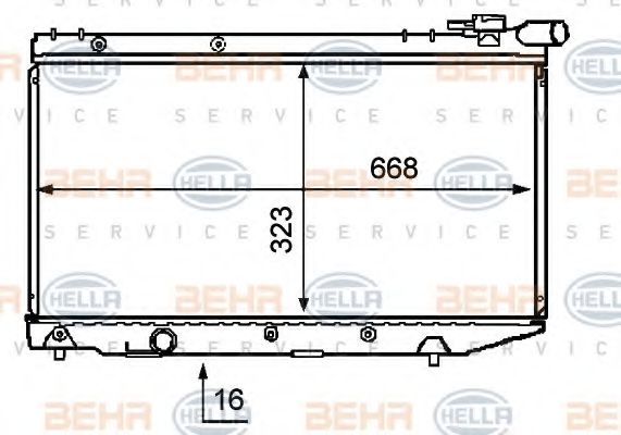 Imagine Radiator, racire motor HELLA 8MK 376 708-041