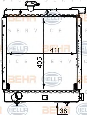 Imagine Radiator, racire motor HELLA 8MK 376 708-081