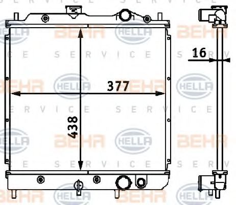 Imagine Radiator, racire motor HELLA 8MK 376 708-091