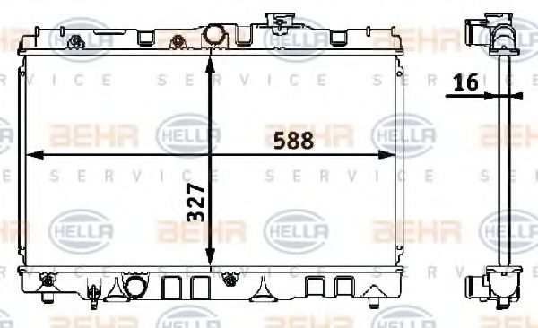 Imagine Radiator, racire motor HELLA 8MK 376 708-101