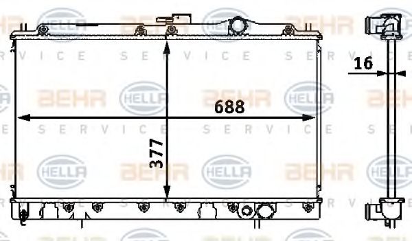 Imagine Radiator, racire motor HELLA 8MK 376 708-111