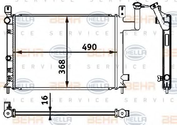 Imagine Radiator, racire motor HELLA 8MK 376 708-141