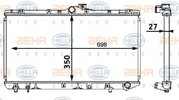 Imagine Radiator, racire motor HELLA 8MK 376 708-161