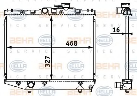 Imagine Radiator, racire motor HELLA 8MK 376 708-171