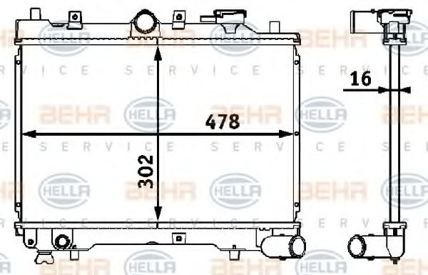 Imagine Radiator, racire motor HELLA 8MK 376 708-191