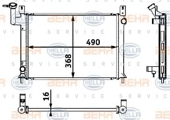 Imagine Radiator, racire motor HELLA 8MK 376 708-241