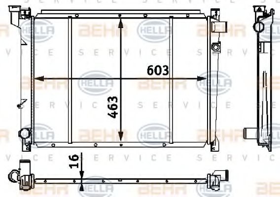 Imagine Radiator, racire motor HELLA 8MK 376 708-251