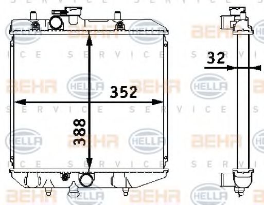 Imagine Radiator, racire motor HELLA 8MK 376 708-281